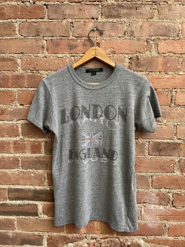 Vintage Marc Jacobs Women's T Shirt, Sz Small, Gray Cotton