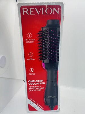 Revlon One-Step Hair Dryer And Volumizer Hot Air Brush Black New In Box
