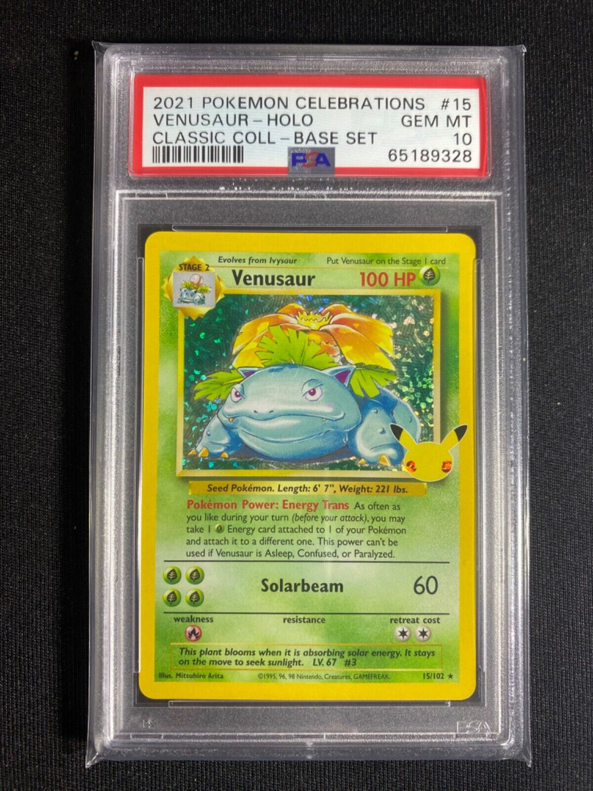 2021 Pokemon Celebrations 25th ANNIVERSARY Venusaur Holo #15 2021 Pokemon Celebrations 25th ANNIVERSARY Venusaur Holo #15