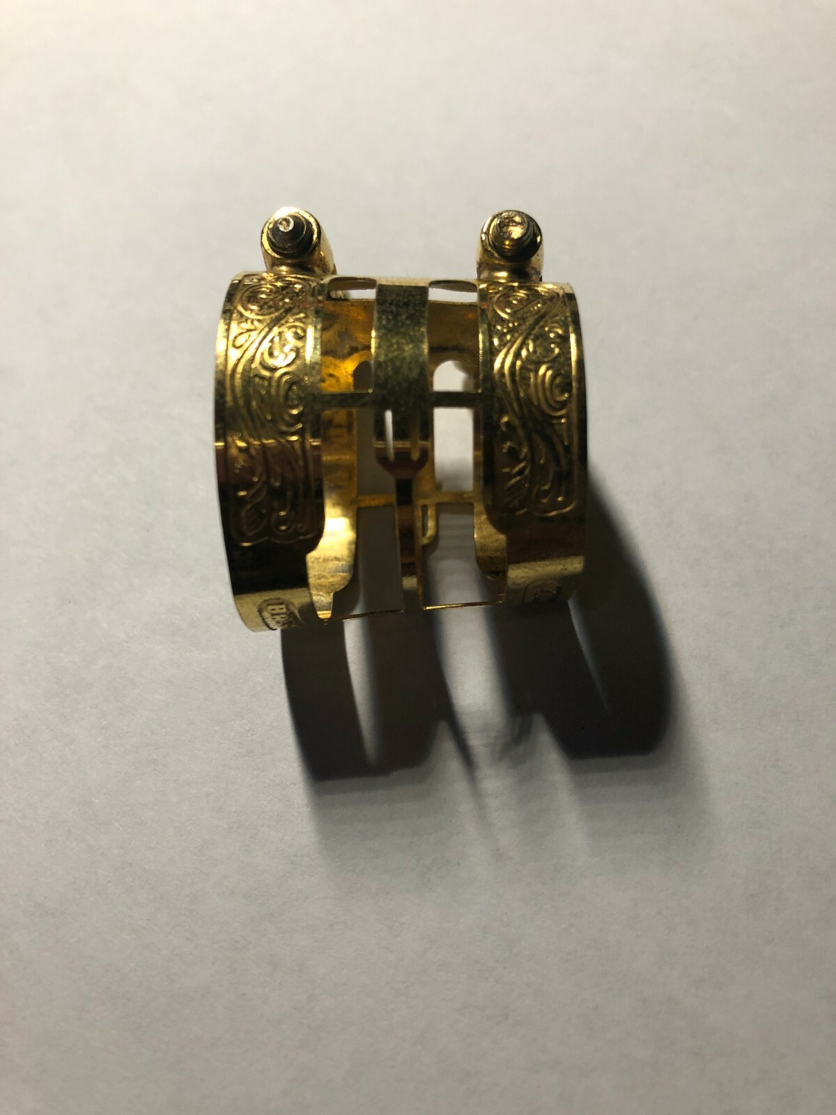 Charles Bay Inverted 2 Screw Baroque Ligature for Alto Saxophone With Cap