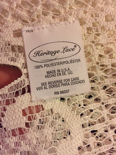 Vintage Lace Cafe Window Valance 3 Panels 15”x31” Floral Pattern