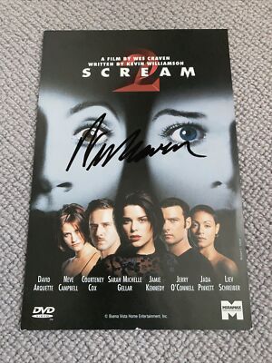 Hand Signed Wes Craven Scream 2 Insert Miramax Rare Film Autograph Memorabilia