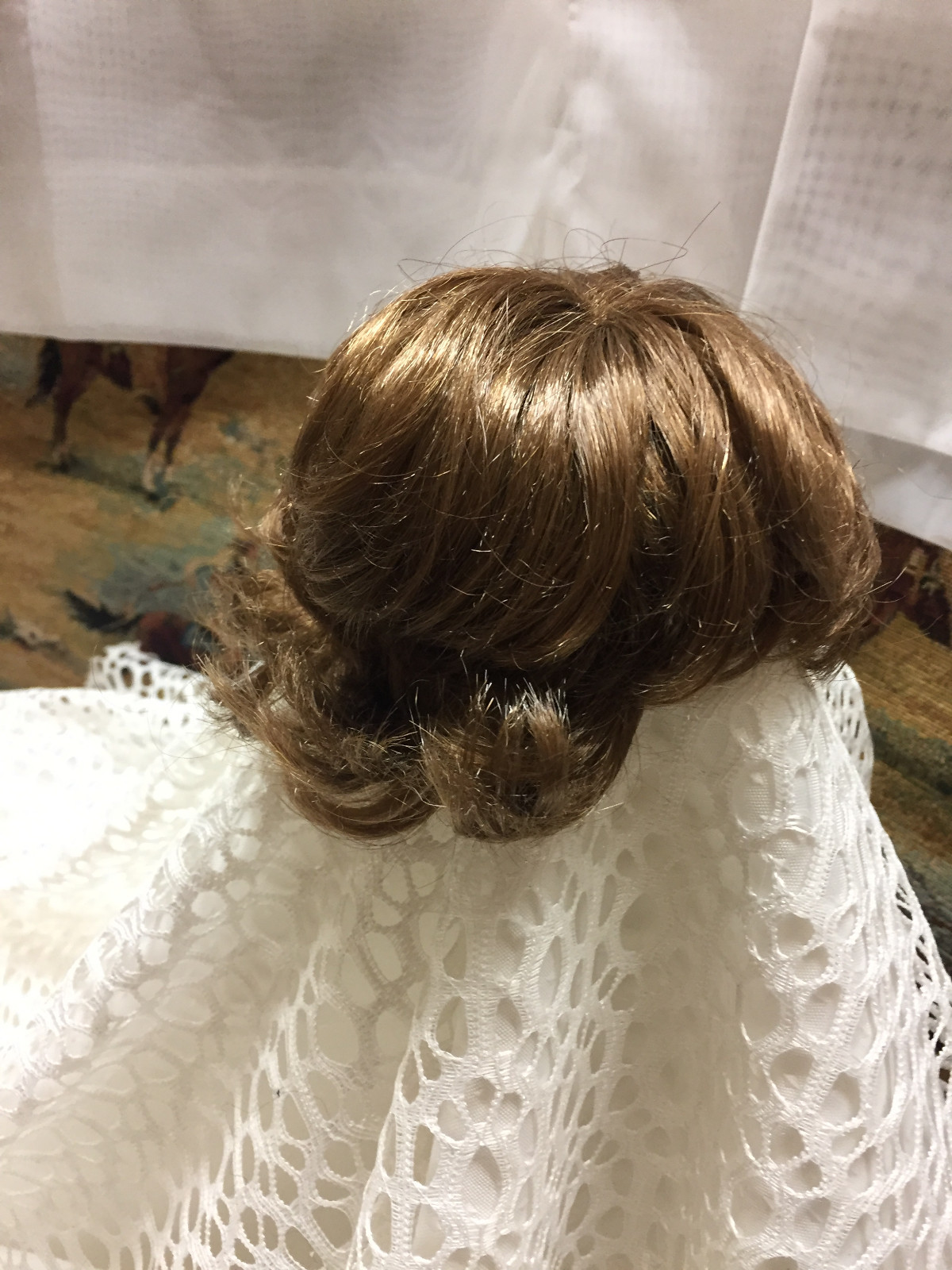 Size 8-9  Light Blonde Doll wig for VINTAGE ANTIQUE DOLL # 9