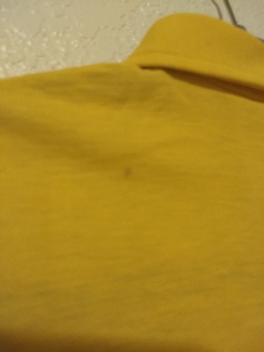 VTG Olympia Beer Yellow Polo T Shirt Men Size Large Logo Scuco Short Sleeve