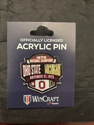 NEW! 1970 National Champions Ohio State Buckeyes Michigan Commemorative Pin! 