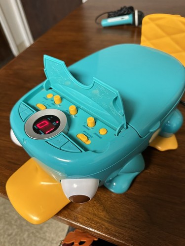 Perry The Platypus Working CD Player Karaoke Machine Phineas Ferb No-Working Mic
