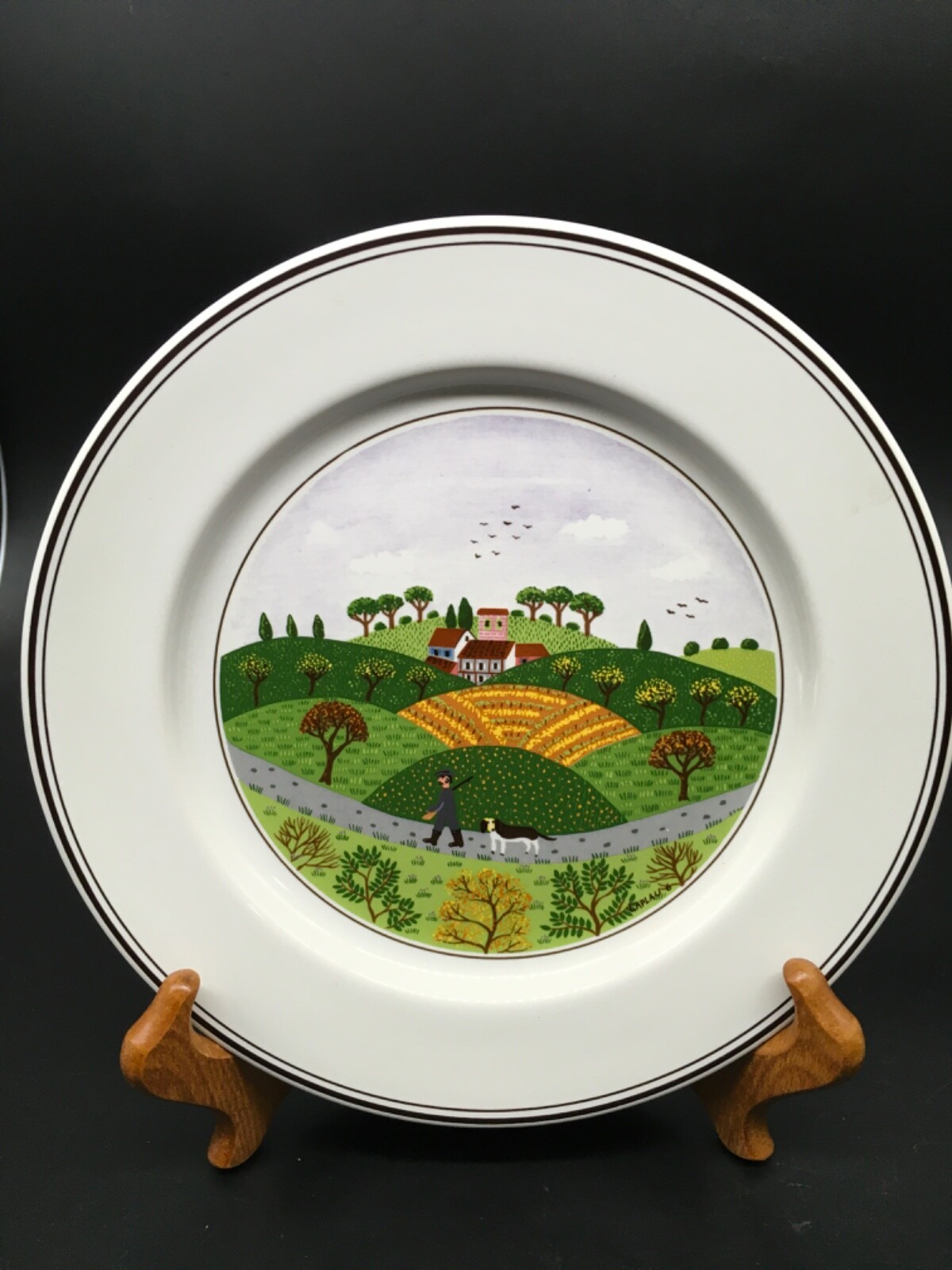 VILLEROY & BOCH salad plate Depuis 1748 VITRO-PORCELAINE Design Naïf LUXEMBOURG