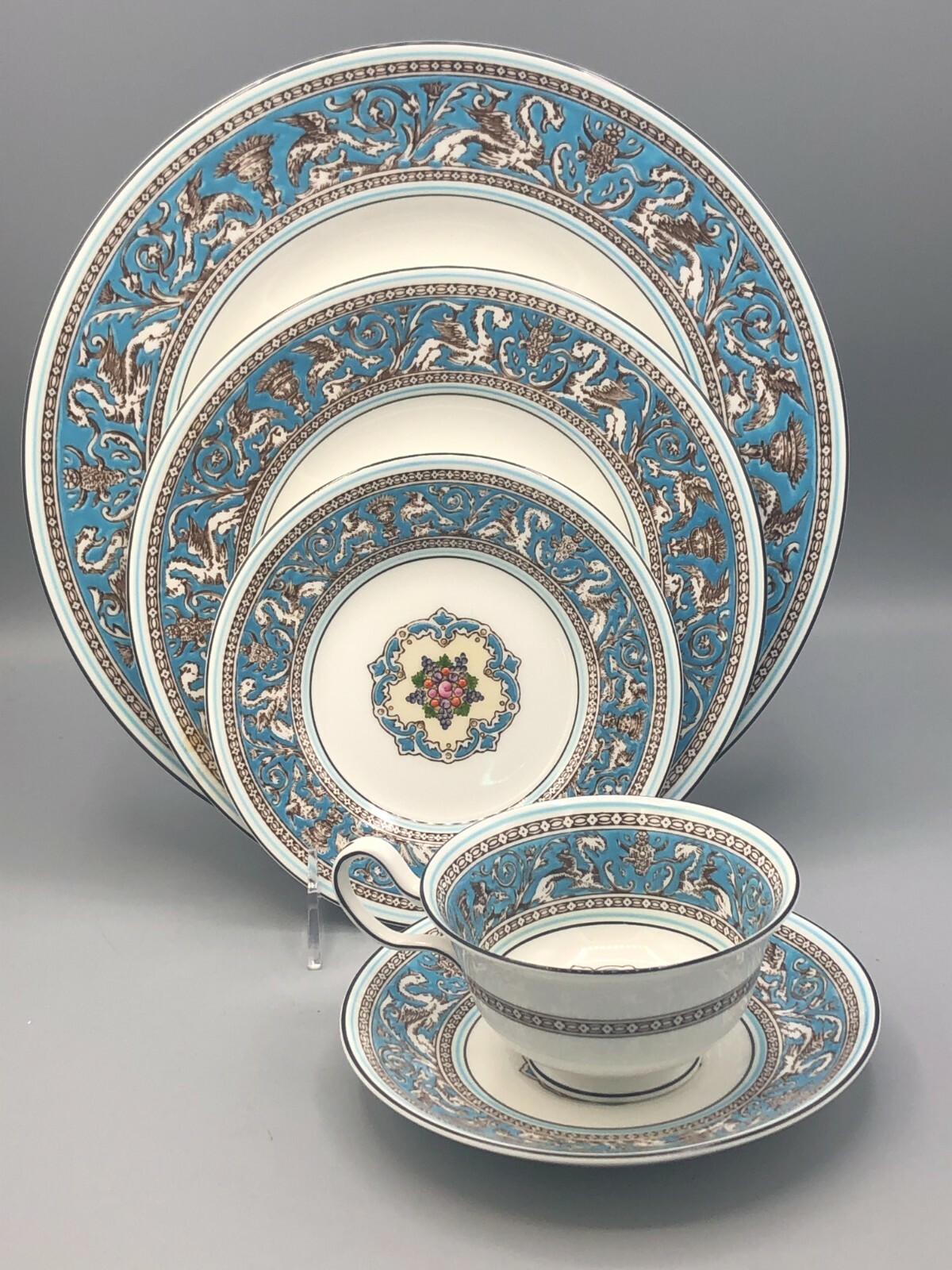 291 黒壺15.5cmバタープレート Florentine turquoise 291 黒壺15.5cmバタープレート Florentine turquoise