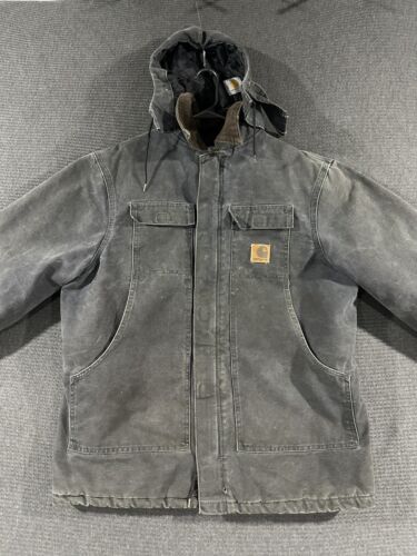 Carhartt Canvas Duck Chore Jacket XL Black Distressed Carhartt Canvas Duck Chore Jacket XL Black Distressed