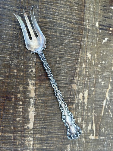 Antique Sterling Silver Pickle Fork by Mechanics Sterling Co / Watson St. Louis