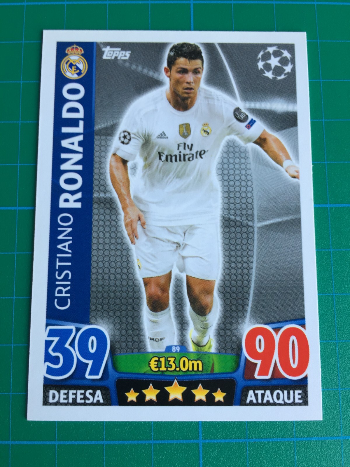 Rare Ronaldo Base Card #89 PORTUGUESE Topps Match Attax