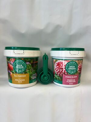 Gaia Green All Purpose and Power Bloom 2 Kg Bundle with Green Measuring Set