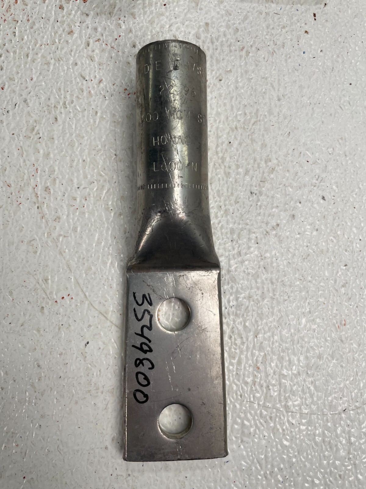 HOMAC L-600-N Compression Lug Connector, 2-Hole, Cu, 600 MCM STR, 1/2 HOMAC L-600-N Compression Lug Connector, 2-Hole, Cu, 600 MCM STR, 1/2
