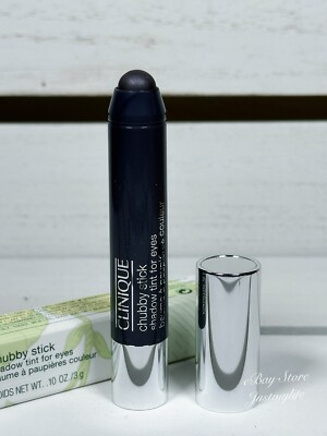 Clinique Chubby Stick Shadow Tint For Eyes, 08 CURVACEOUS COAL, Full Size 3g,NIB