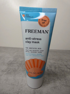 Freeman Anti-Stress Clay Mask for Irritated Skin Travel 1.5 fl oz 44 ml New