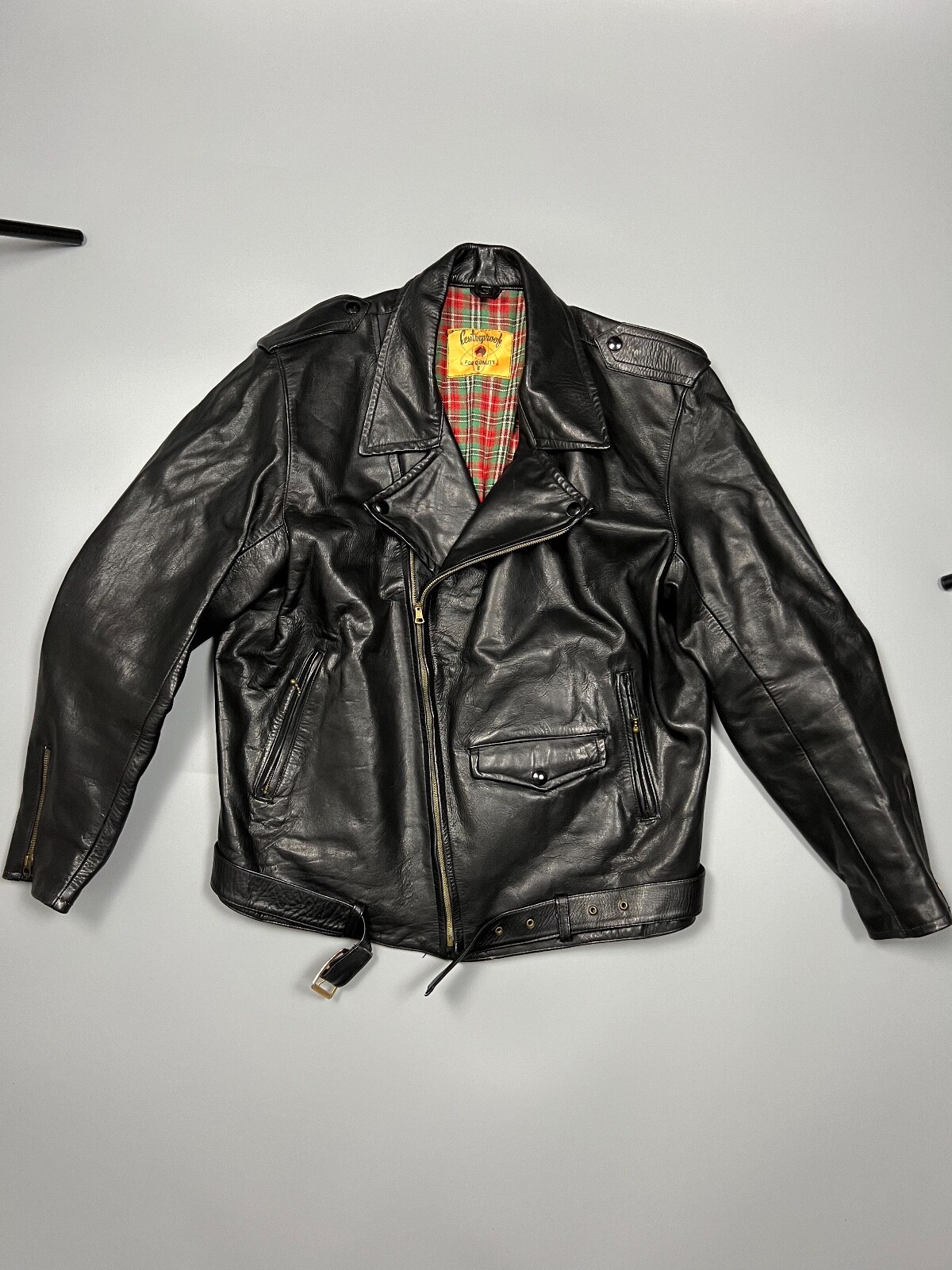 60s Centreproof Biker Leather Jacket Lighting Zip Size S 60s Centreproof Biker Leather Jacket Lighting Zip Size S