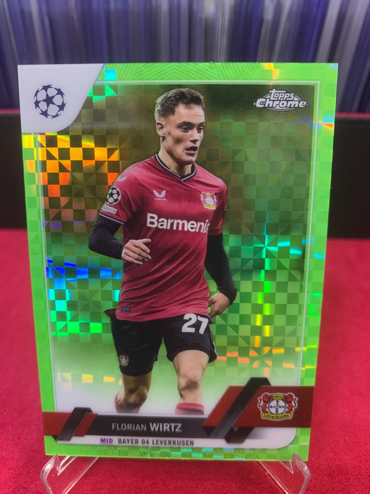 2022-23 Topps Chrome UEFA Club Neon Green X-Fractors Florian