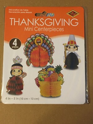 THANKSGIVING BEISTLE HONEYCOMB 4 CT CENTERPIECES 1986 4'' - 5'' EACH