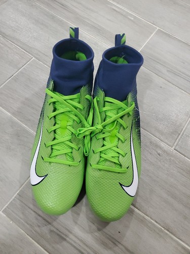 Nike Vapor Untouchable Pro 3 Cleats Seahawks Neon Green Navy  display picture 1