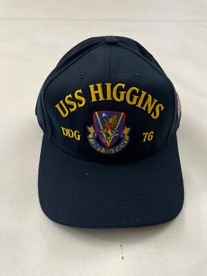 New The Corps USS Higgins DDG 76 Blue Baseball Cap One Size