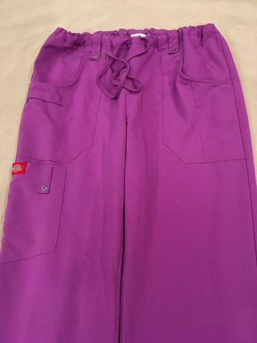 Dickies Scrub Pants Small Womens Purple Cargo Nurse