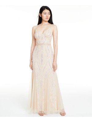 

JUMP APPAREL Женское длинное вечернее платье цвета слоновой кости на тонких бретельках для подростков 5\6, Цвет слоновой кости