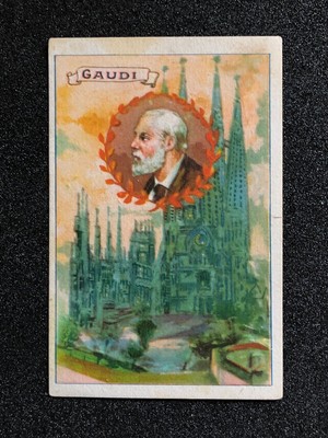 1910 s Antonio Gaudi Chocolate Card 4  #17 Vintage ULTRA RARE 