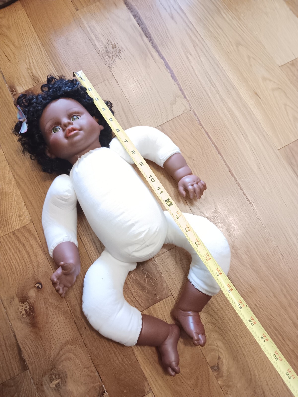 20" Reborn Baby Dolls Silicone Vinyl weighted bottom African American Girl