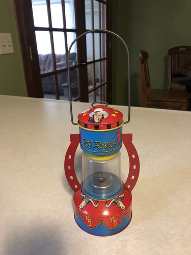 Antique The Ohio Art Co. Vintage 1950’s Roy Rogers Tin Litho Toy Light Lantern