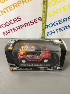 SOLIDO MITSUBISHI PAJERO EVOLUTION DAKAR 2005 MODEL CAR 15114 Box Scuffed