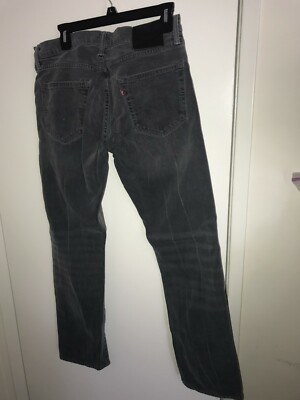 Men s Levis 504 Red Tab Black Denim Jeans Pants 33x32 READ