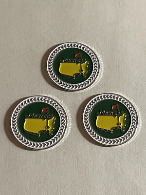 (3) Undated Masters Tournament 1'' Coin Golf Markers - Augusta National Golf Club