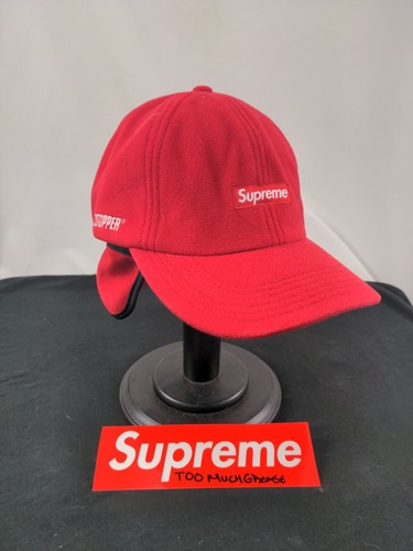SUPREME WINDSTOPPER® Small Box Earflap 6-Panel Red Cap Hat FW20