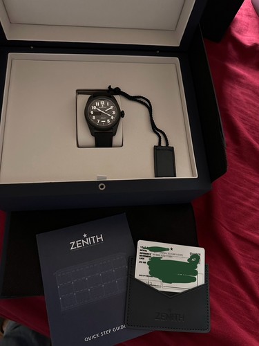 Pre-owned Zenith Pilot Automatic Black Dial Watch 40 49.4000.3620/21.i001