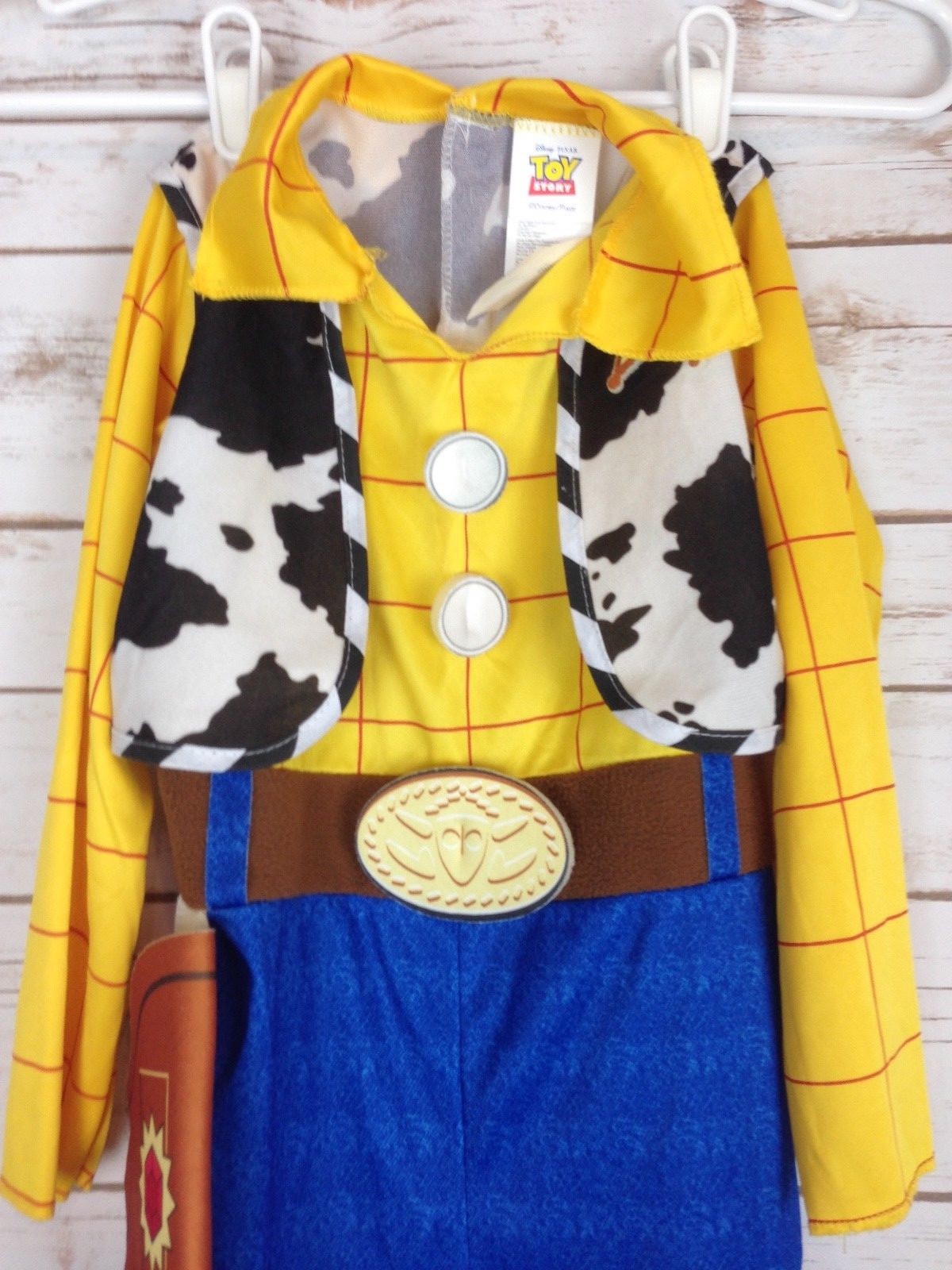 Woody Jumpsuit S/P (4-6) Child Costume Halloween Toy Story Disney W/Boot Covers