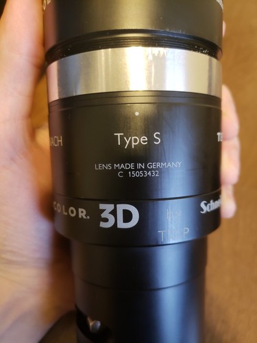 Rare Schneider Kreuznach Cinema Technicolor 3D Film Projector Lens