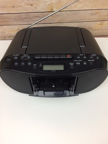Sony CFD-S50 Portable CD Cassette AM-FM Radio Audio-In Boombox Player Power Cord