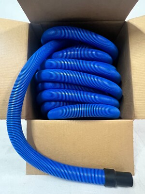 Blue 54' Ribbed Vacuum Hose for Pool 2'' O.D. w/ 1-5/8'' Cuffs (Both Ends)