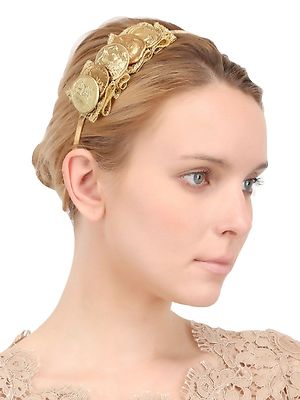 Authentic New Runway Dolce & Gabbana Gold Plated Coin And