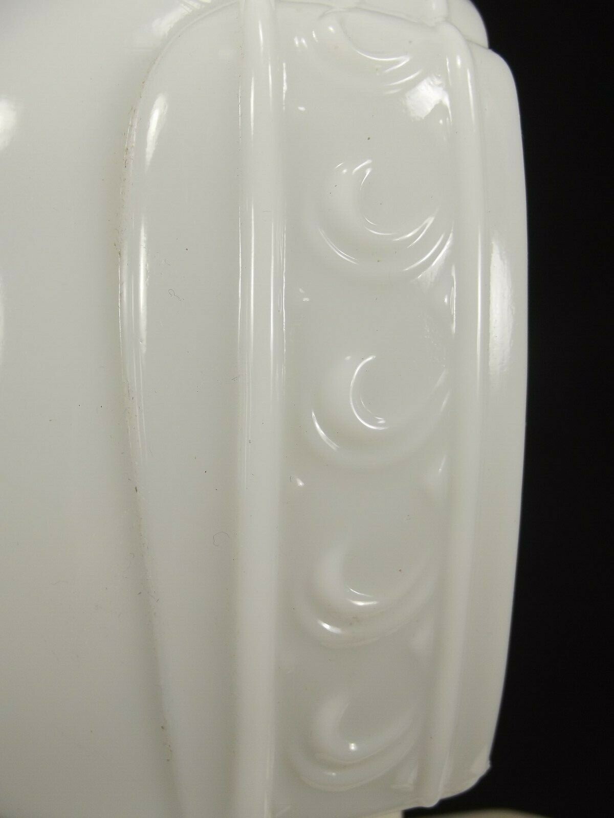 antique BATHROOM FIXTURE porcelain vintage MILK GLASS SHADE Original Wall 1930's