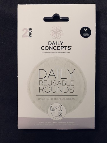 Daily Concepts Reusable Rounds Make-up Entferner Pads 2 Stück Neu