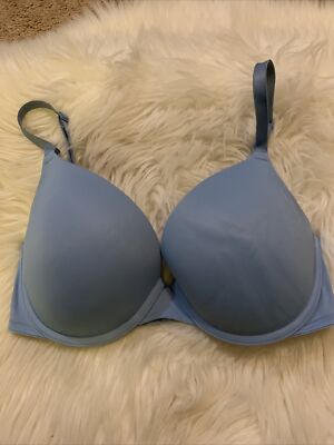 victoria secret pink wear everywhere bra Push Up 32DD Light Blue