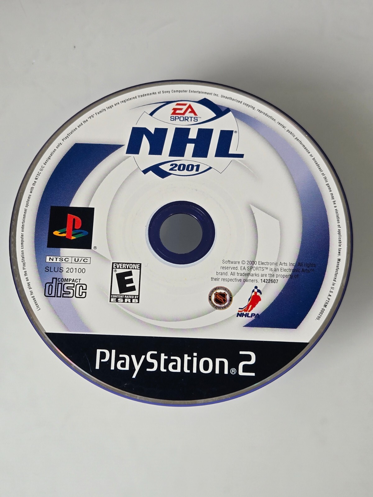 NHL 2001 (Sony Playstation 2) PS2 DISC ONLY