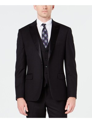 

RYAN SEACREST Мужской черный однобортный пиджак