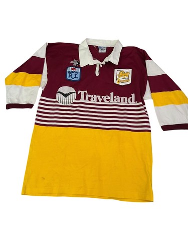 ウェア BRISBANE BRONCOS 1994 rugby Jersey NSW RARE Vintage Brisbane Broncos Power's 1994 Rugby Polo jersey