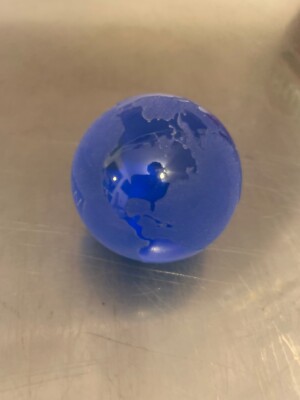 Small Dark Blue World Globe - Ex