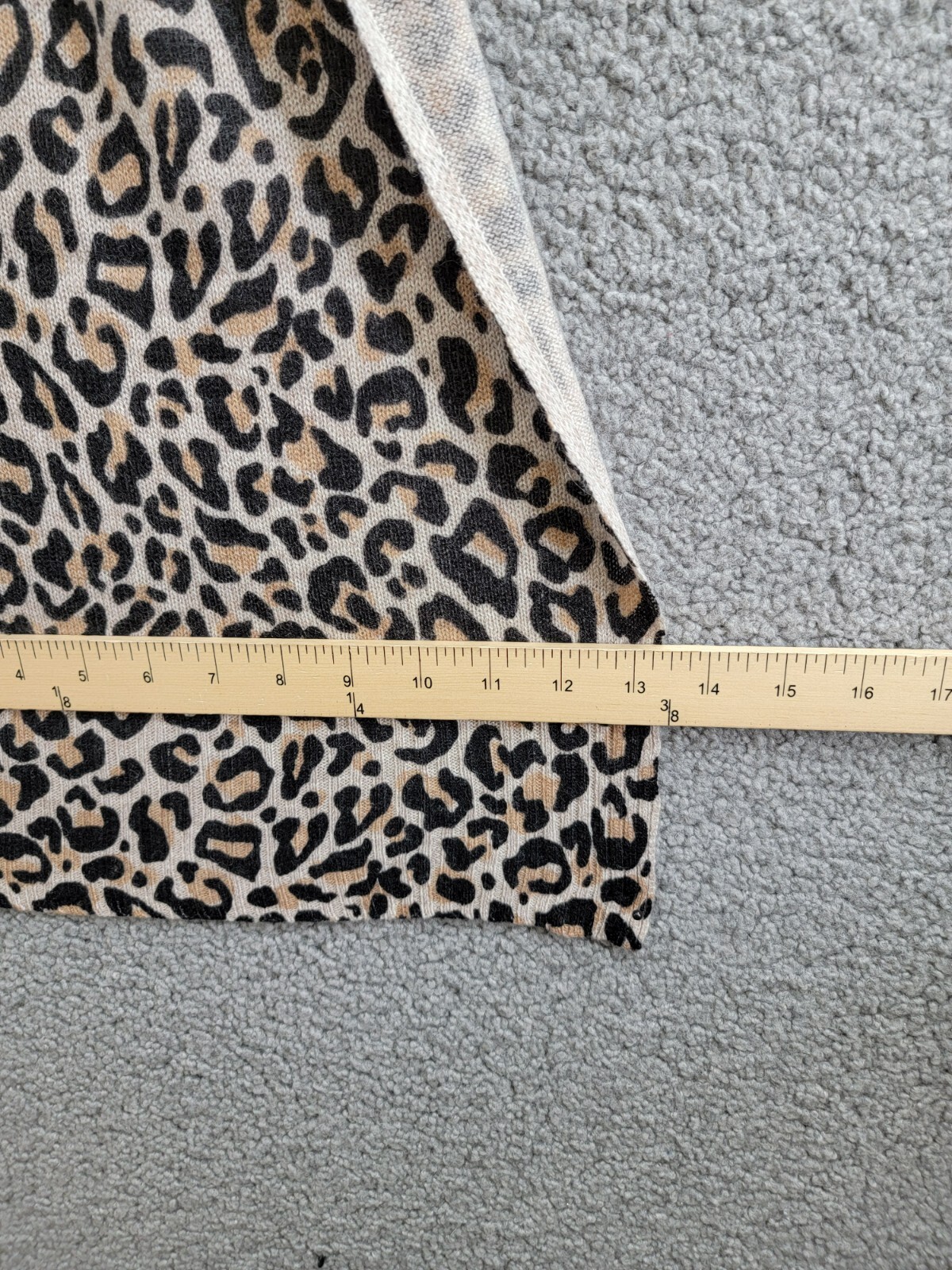 Charter Club Cashmere Leopard Muffler Scarf Women's One Size Black Combo - Picture 6 of 16