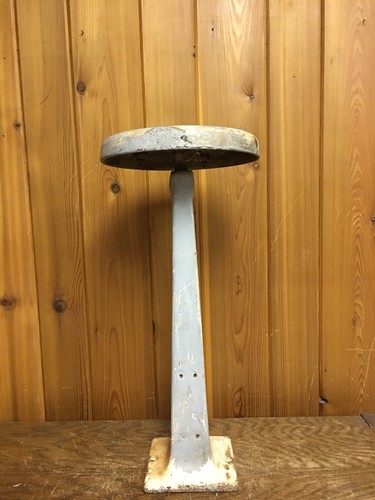 Vintage Porcelain Cast Iron Ice Cream Parlor Stool With Top-Art Decco-