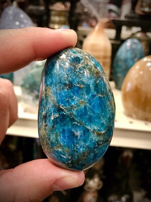 Blue Apatite Crystal Stone Rock Healing Crystals Yoga Reiki Meditation 2'' ZENDA