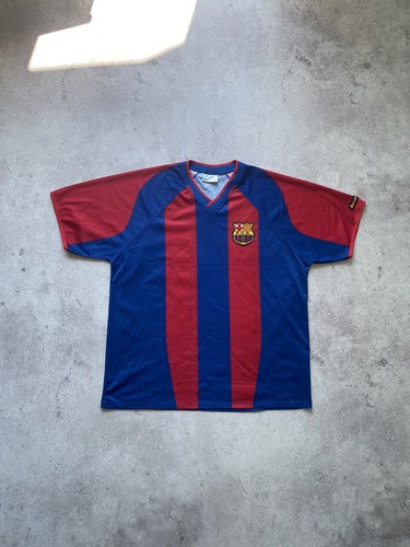 ウェア FC Barcelona vintage soccer game shirt Vintage Barcelona #11 Overmars Roger's Replica Football